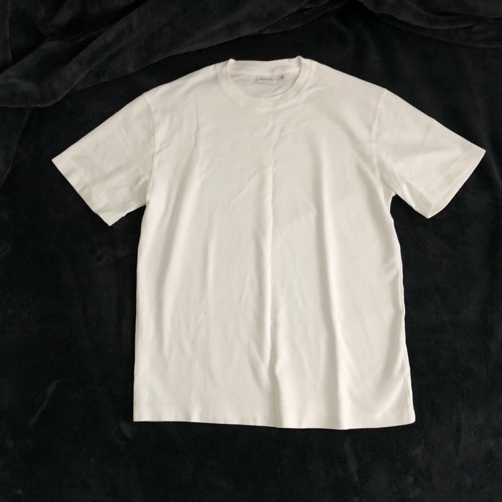 Babaton White Short Sleeve Crew Neck Tee